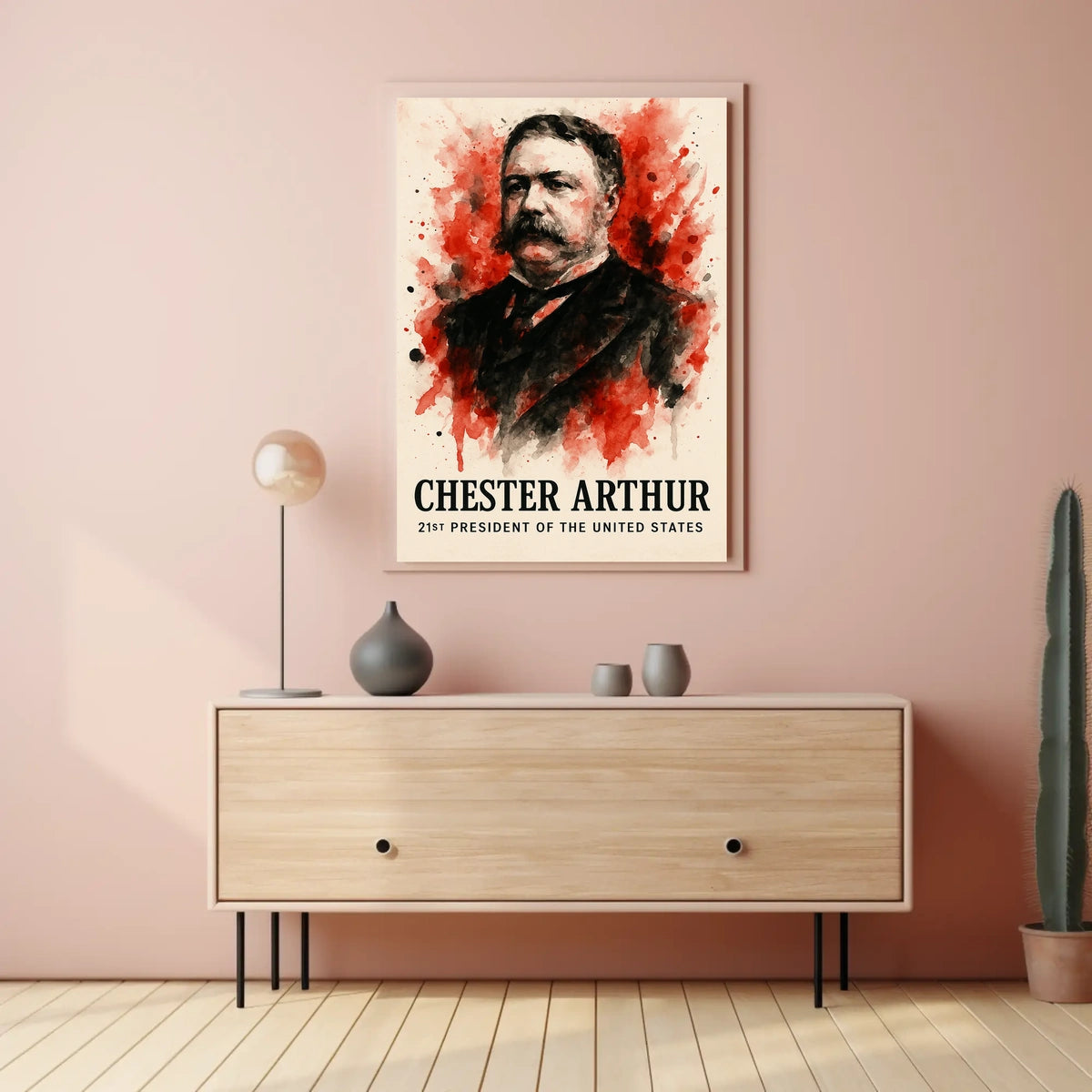 Chester Arthur Watercolor Portrait Historical-Presidential Poster