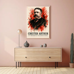 Chester Arthur Watercolor Portrait Historical-Presidential Poster