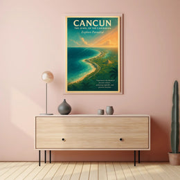 Cancun The Jewel of the Caribbean Poster PosterGoat