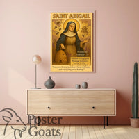 Saint Abigail Prayerful Vintage Religious Cultural or Heritage Poster