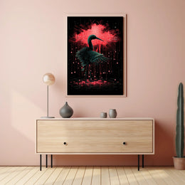 Crimson Elegance Nature Poster 18x24 Wall Art Living Room