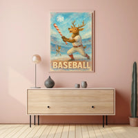 Winter Baseball Fun Poster