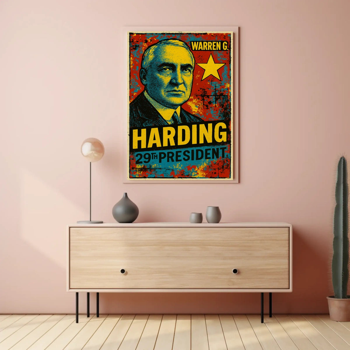 Warren G. Harding 29th President of the United States Graffiti Pop Art Poster