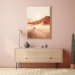 Sunset Ride Deserts Travel Poster