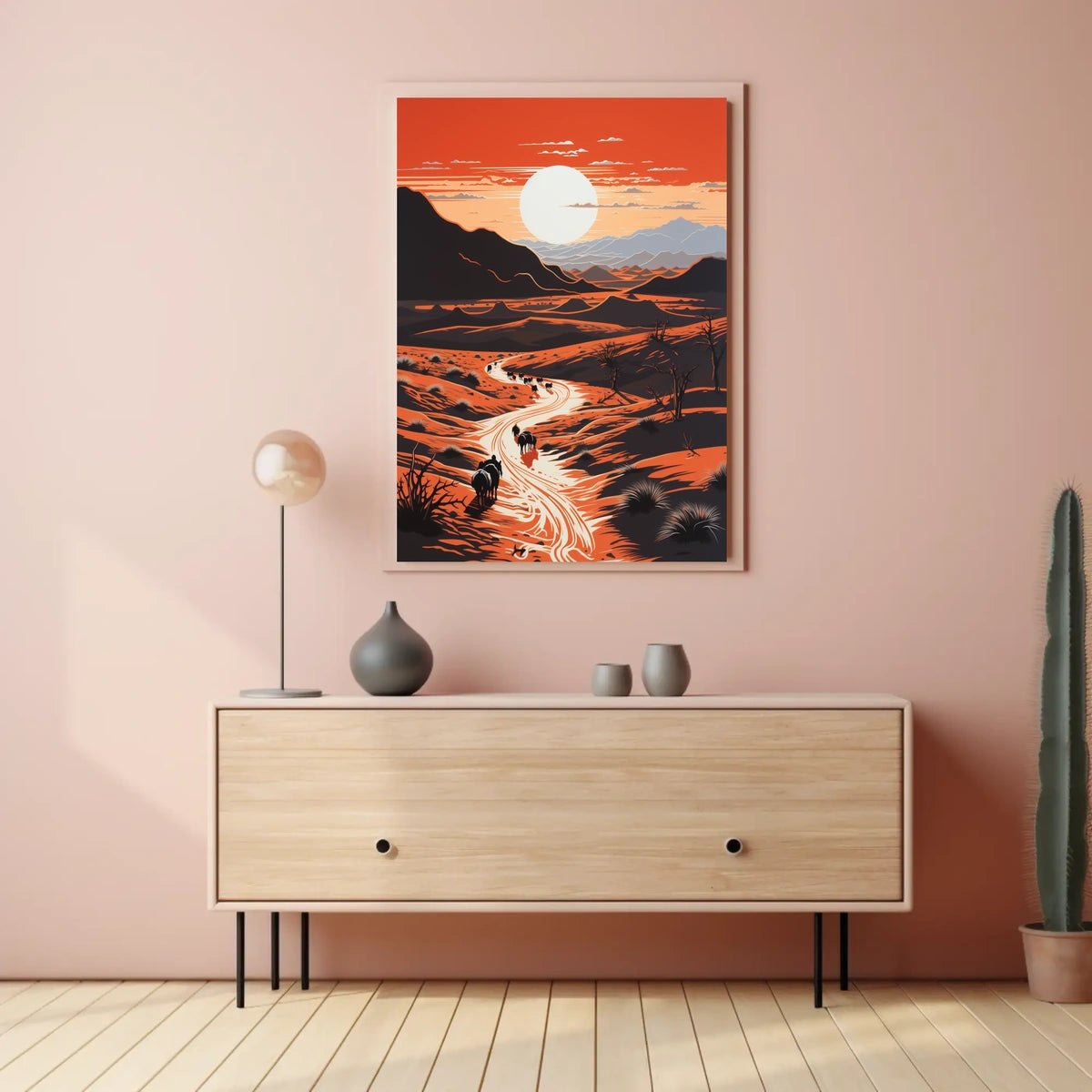 Vivid Desert Sunrise Travel Poster