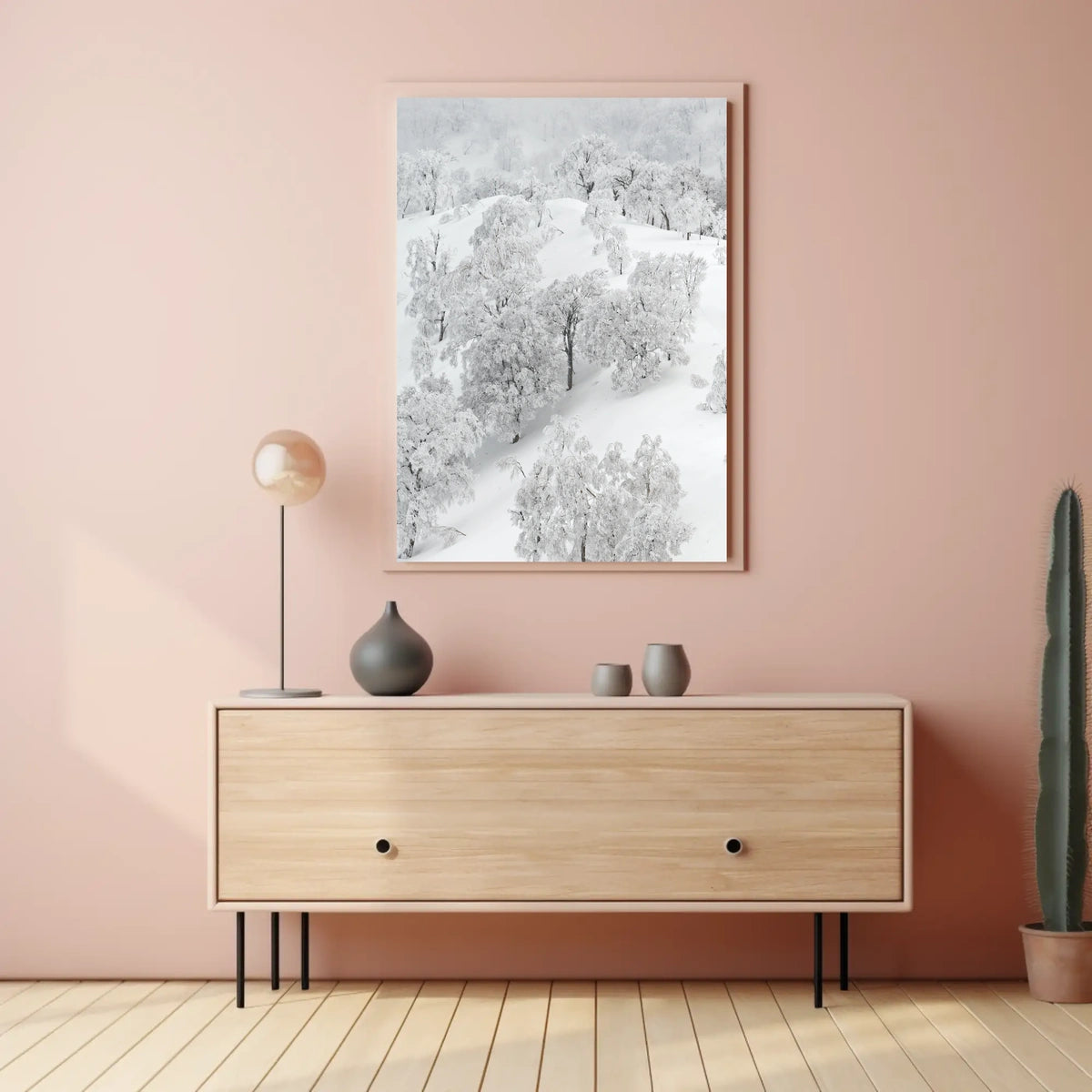 Serene Winter Wonderland Photorealistic National Park Poster