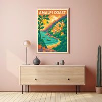 Amalfi Coast Dreamscape Poster For Coastal Decor Lovers
