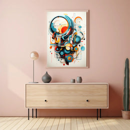 Abstract Geometric Symphony Abstract Poster PosterGoat