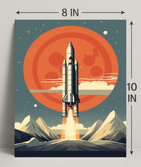Rocket Launch Into The Cosmos Poster