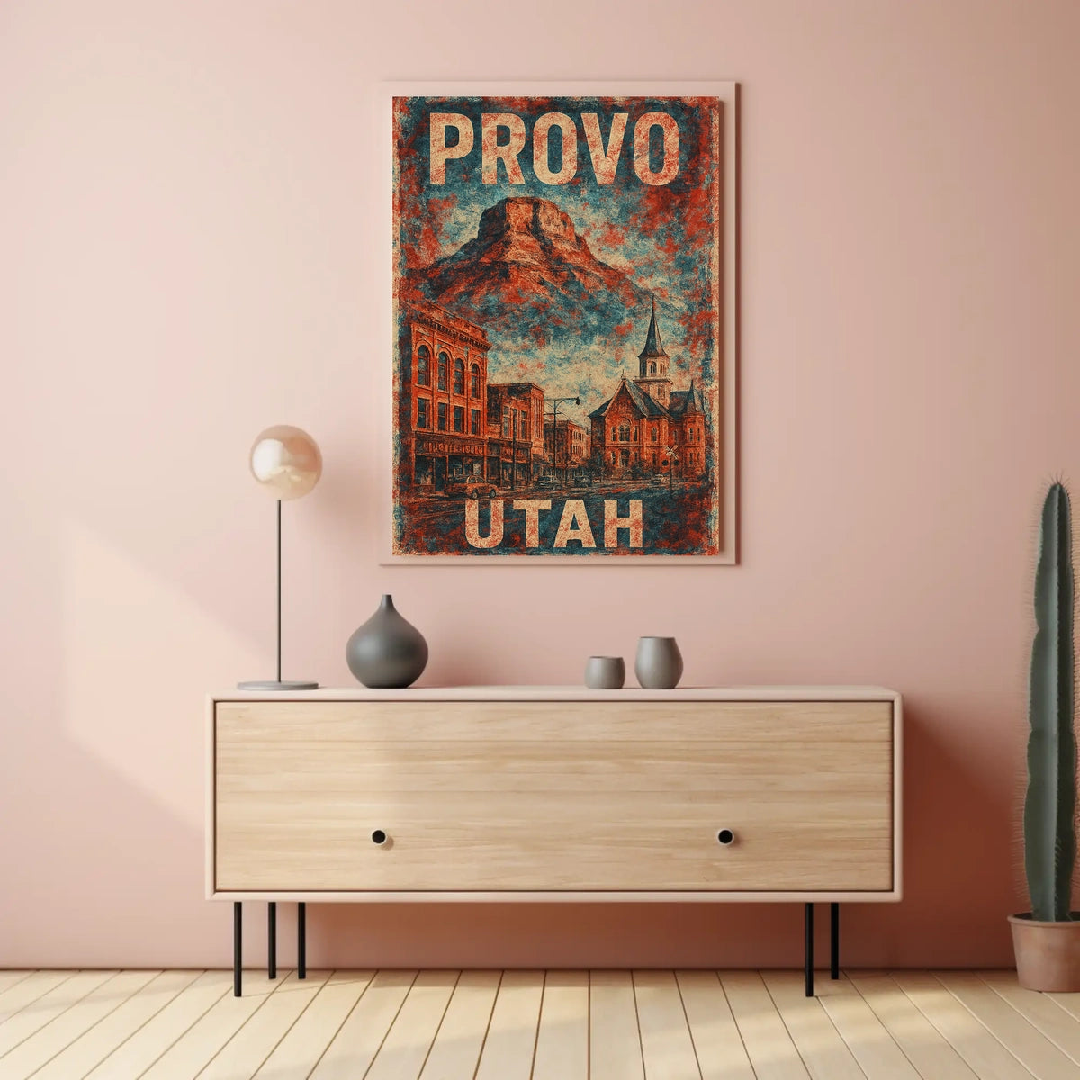 Provo, Utah Vintage Vintage Poster