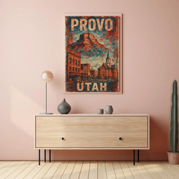Provo, Utah Vintage Vintage Poster
