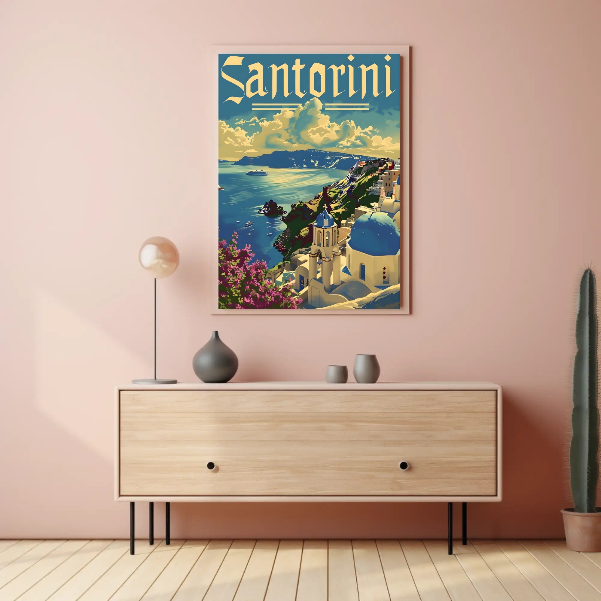 Santorini Serenity Poster