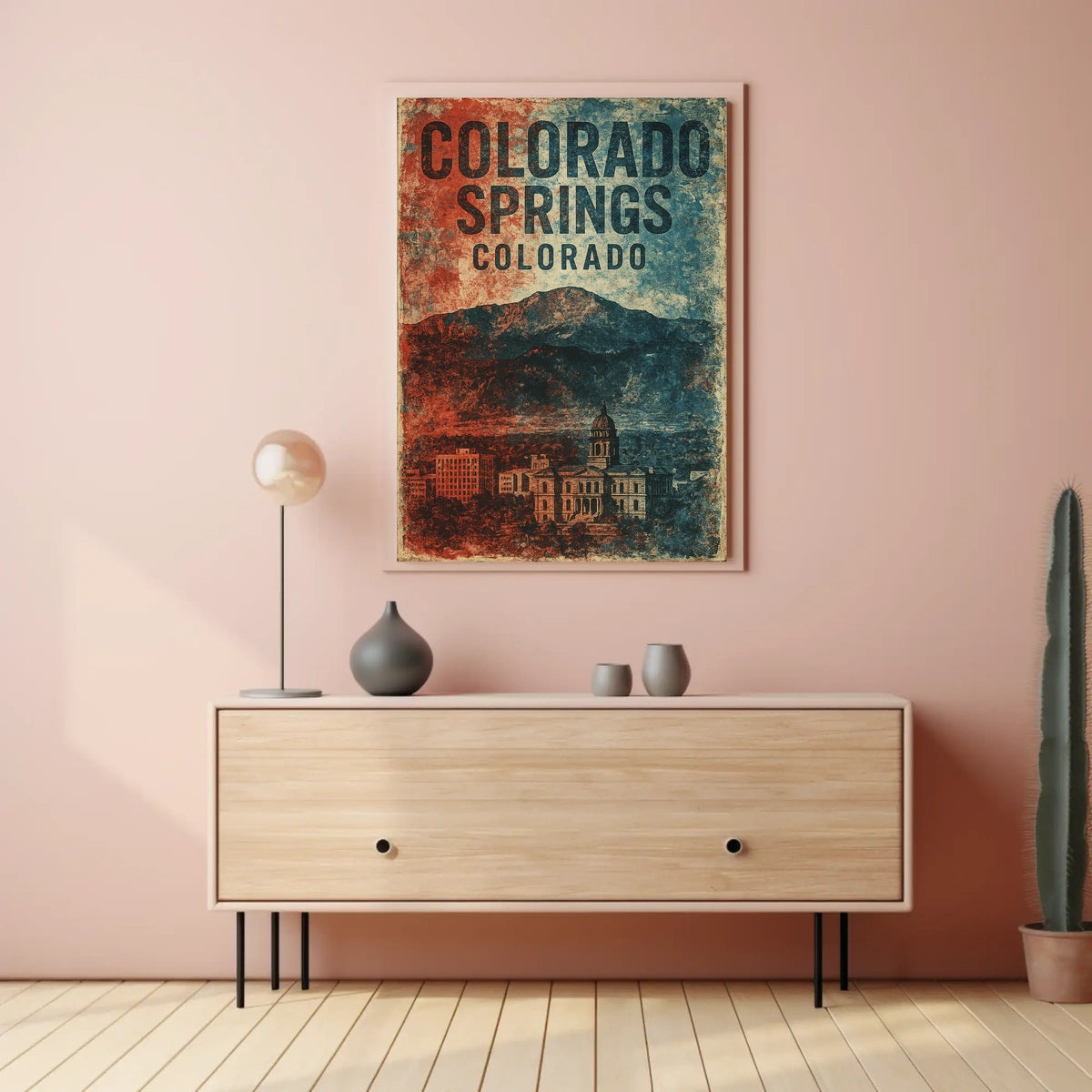 Colorado Springs Vintage Scenic Travel Wall Art Decor Souvenir Gift Wanderlust Inspired Home Poster