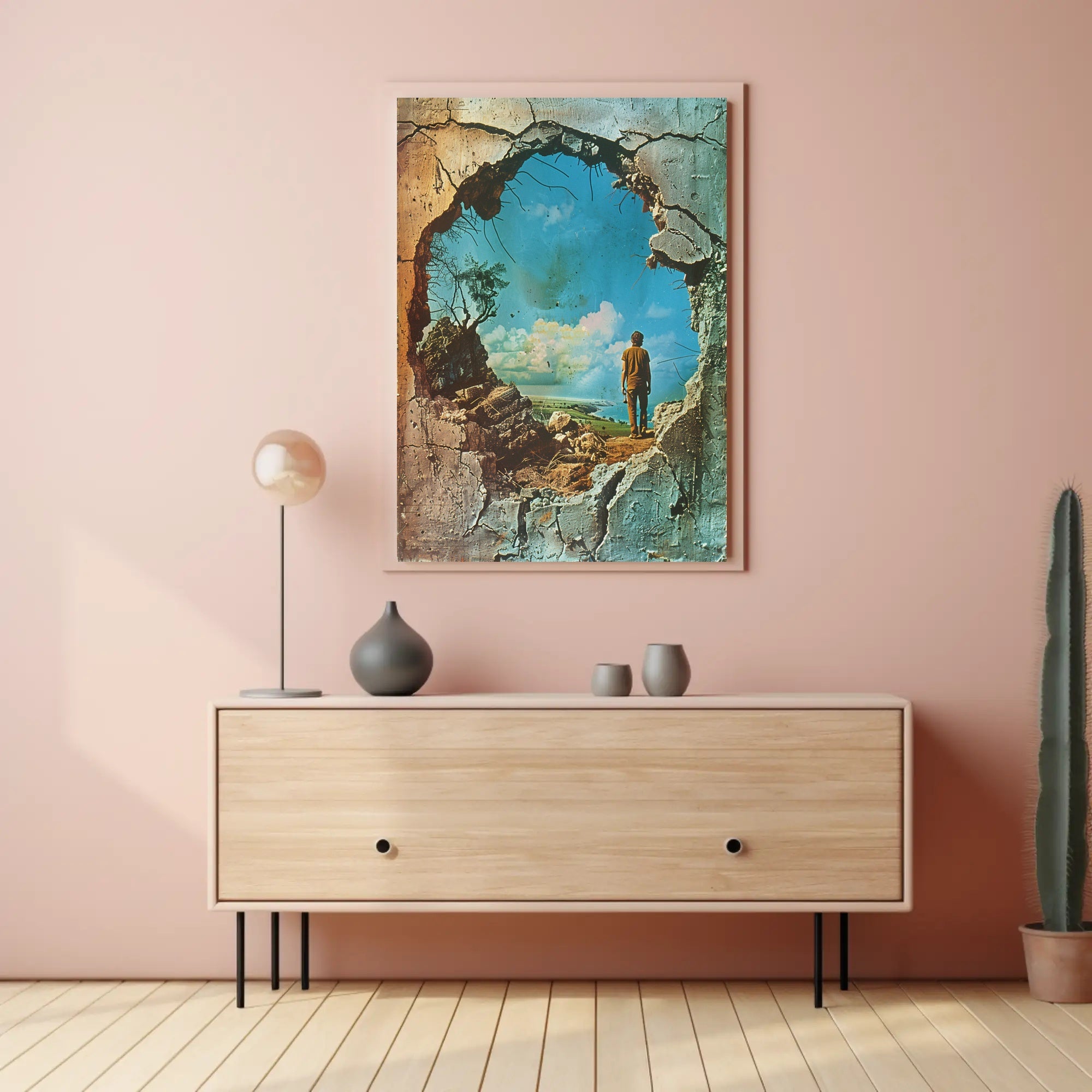Through The Cracks Poster Art Print for Home Decor and Wall Art PosterGoat