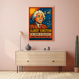 Albert Einstein Relativity Inspired Scenic Science Sparkling Intellectual Home Decor Gift Poster
