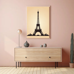 Eiffel Tower Silhouette Minimalist Travel Poster