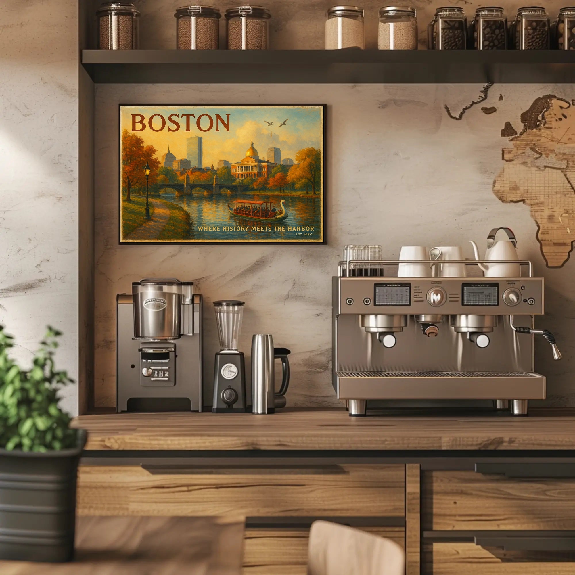 Boston Travel Poster: Where History Meets The Harbor