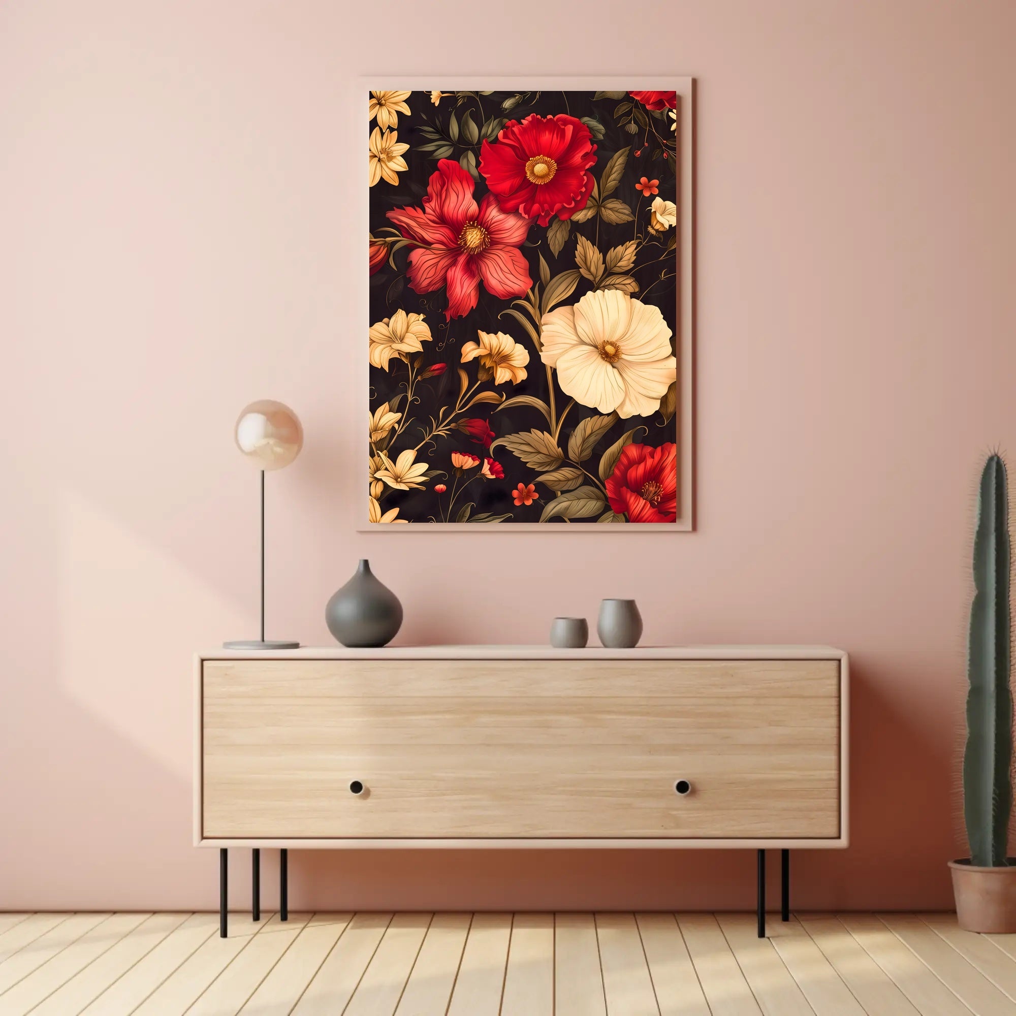 Floral Elegance Wall Art Print for Home Decor