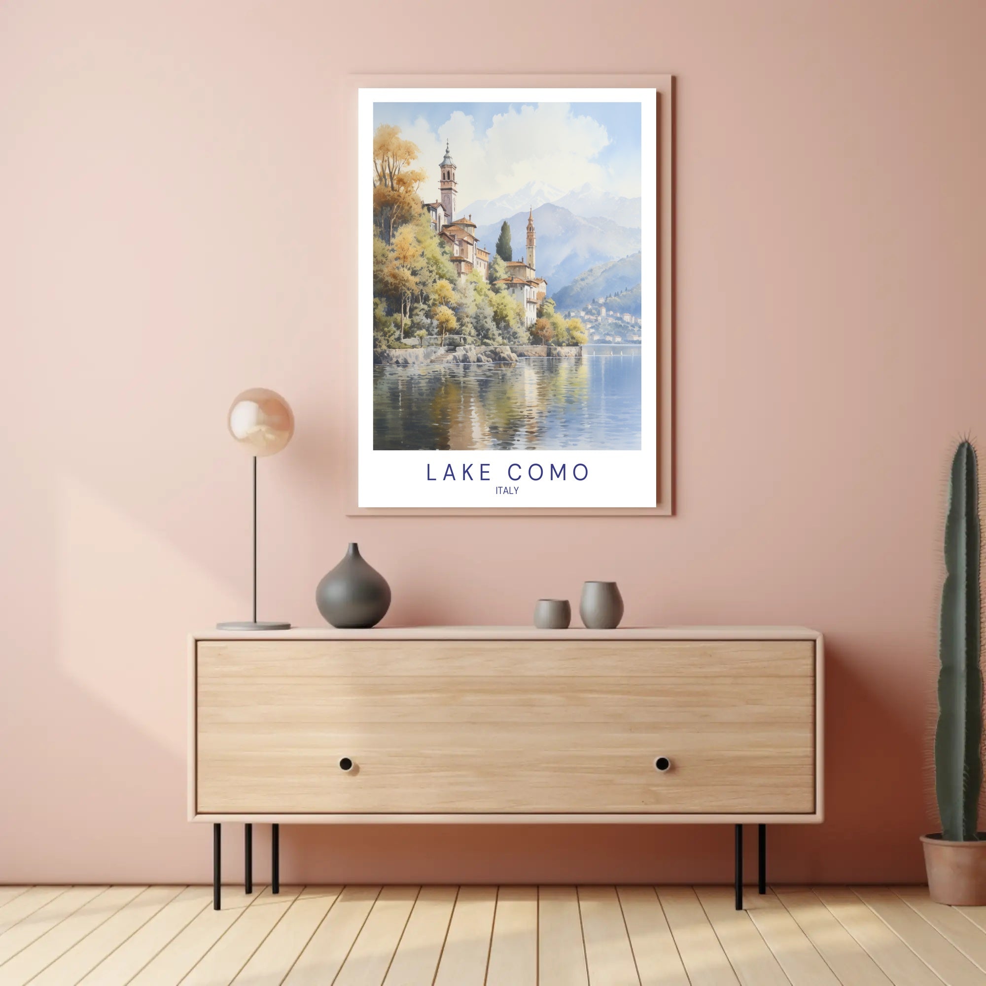 Tranquil Beauty of Lake Como Poster PosterGoat