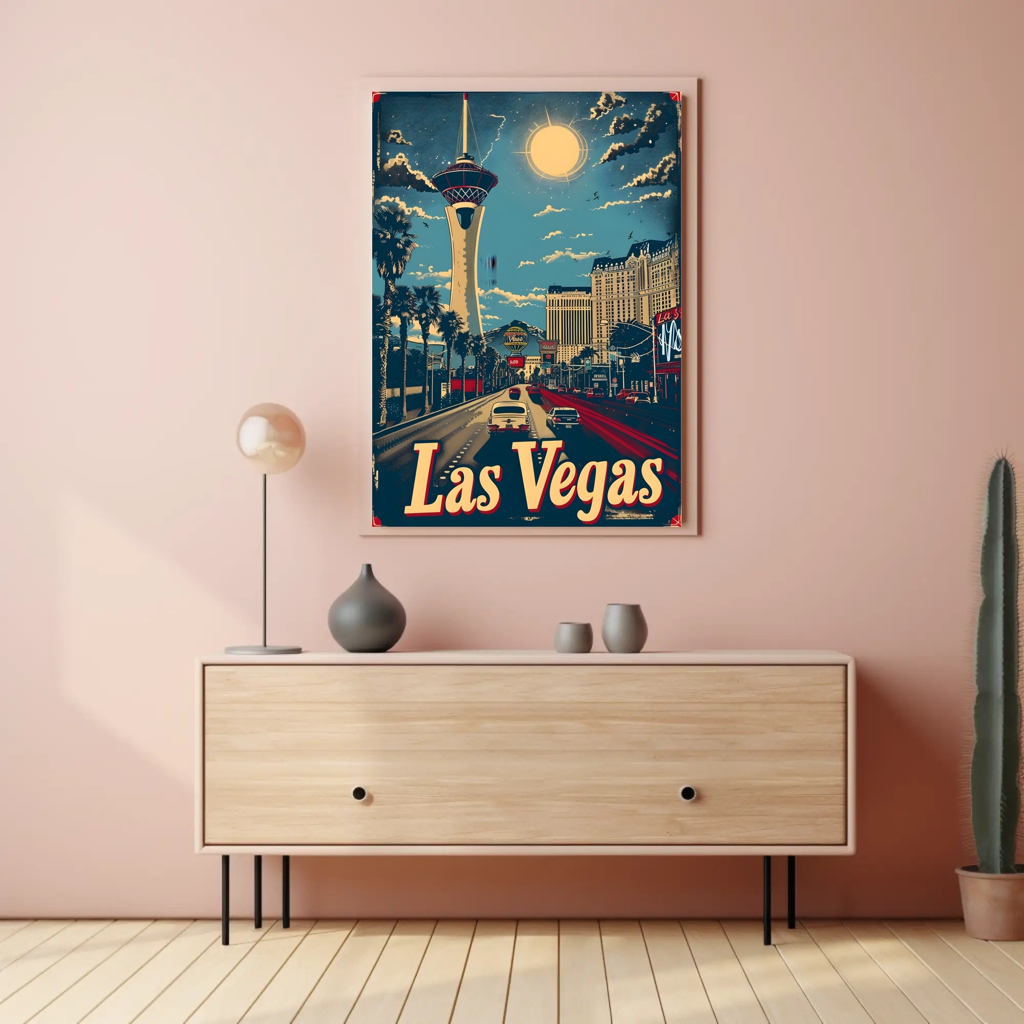 Vintage Las Vegas Skyline Urban or Cityscape Poster