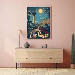 Vintage Las Vegas Skyline Urban or Cityscape Poster