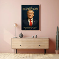Donald Trump Presidential Era Photorealistic Political or Propaganda Poster PosterGoat