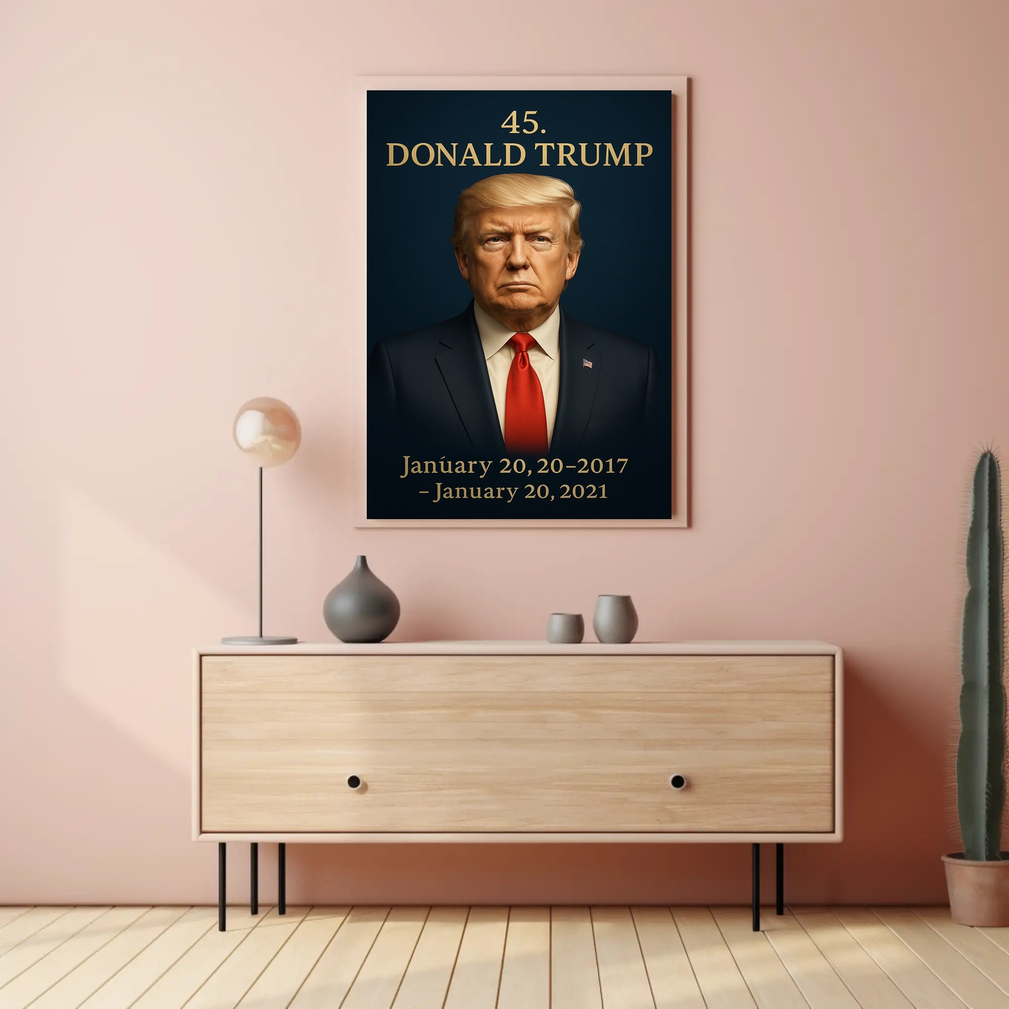 Donald Trump Presidential Era Photorealistic Political or Propaganda Poster PosterGoat
