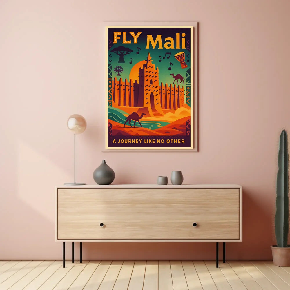 Explore Exotic Mali with Retro Adventure Travel Poster PosterGoat