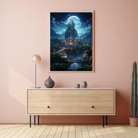 Enchanted Moonlit City Poster