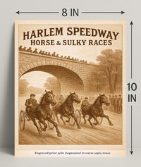 Harlem Speedway Horse Racing Poster PosterGoat