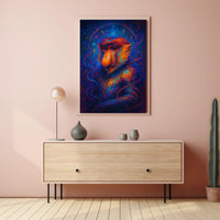 Cosmic Baboon Portrait Poster
