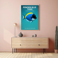 Powder Blue Tang The Jewel of the Ocean Poster PosterGoat