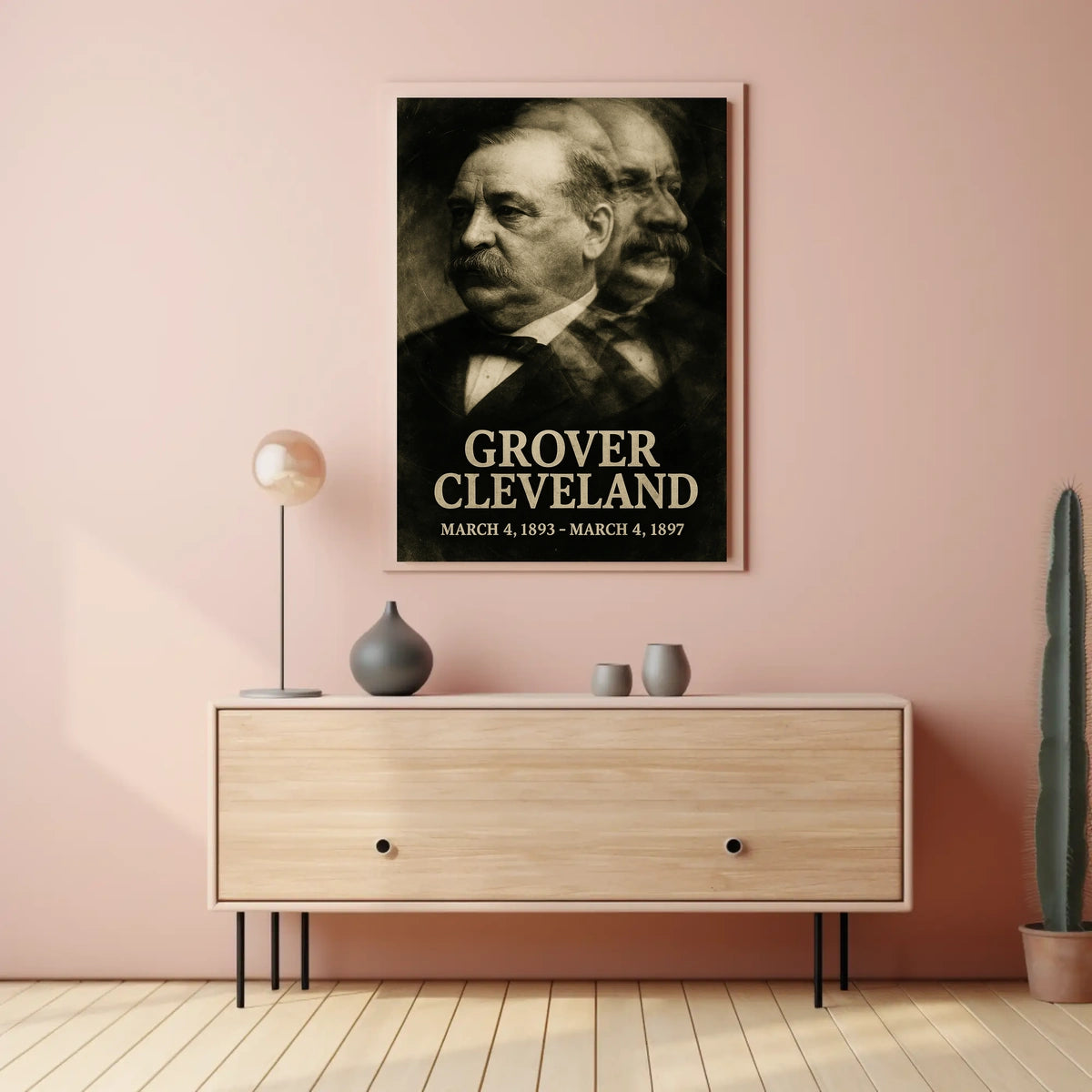 Grover Cleveland 24th President of the United States Double Exposure Poster