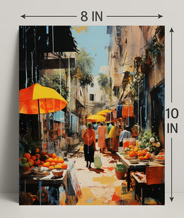 Vibrant Market Street Poster