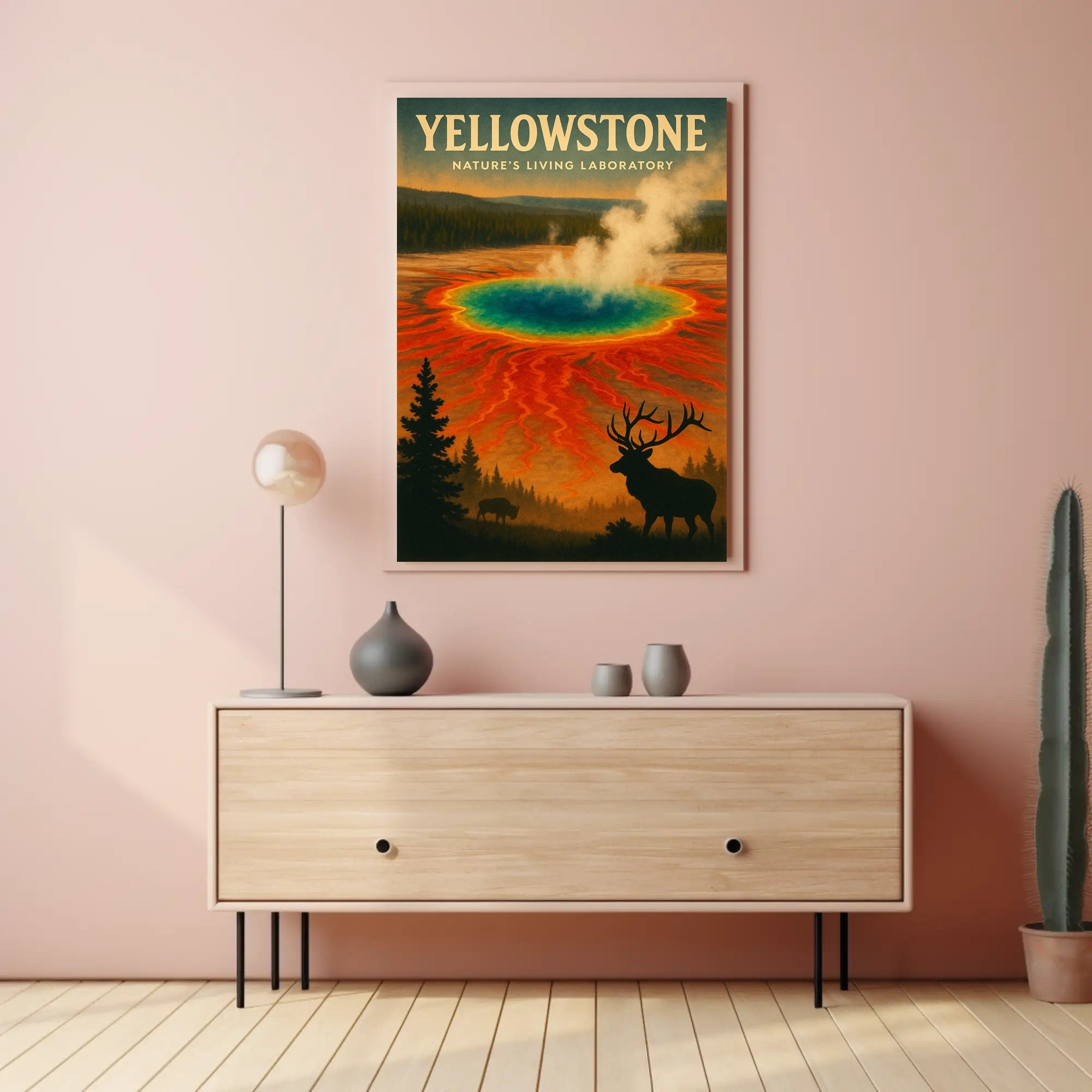 Yellowstone Natures Living Laboratory Poster PosterGoat