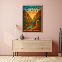 Crete's Ancient Beauty Serene Vintage Travel Poster
