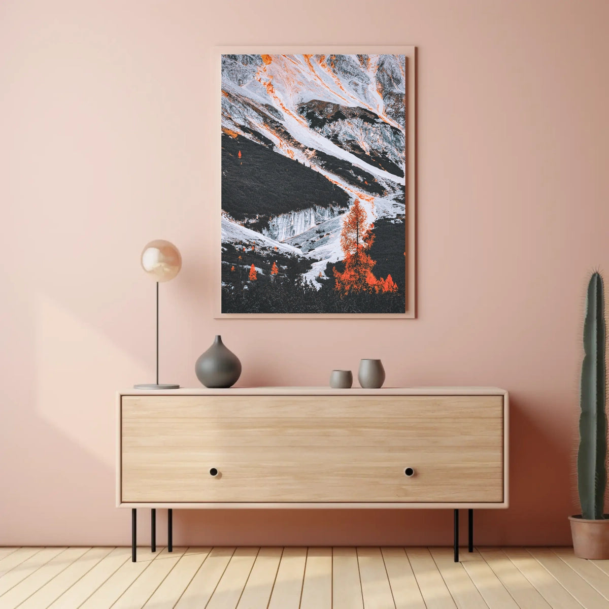 Majestic Surreal Mountain Landscape Art Poster