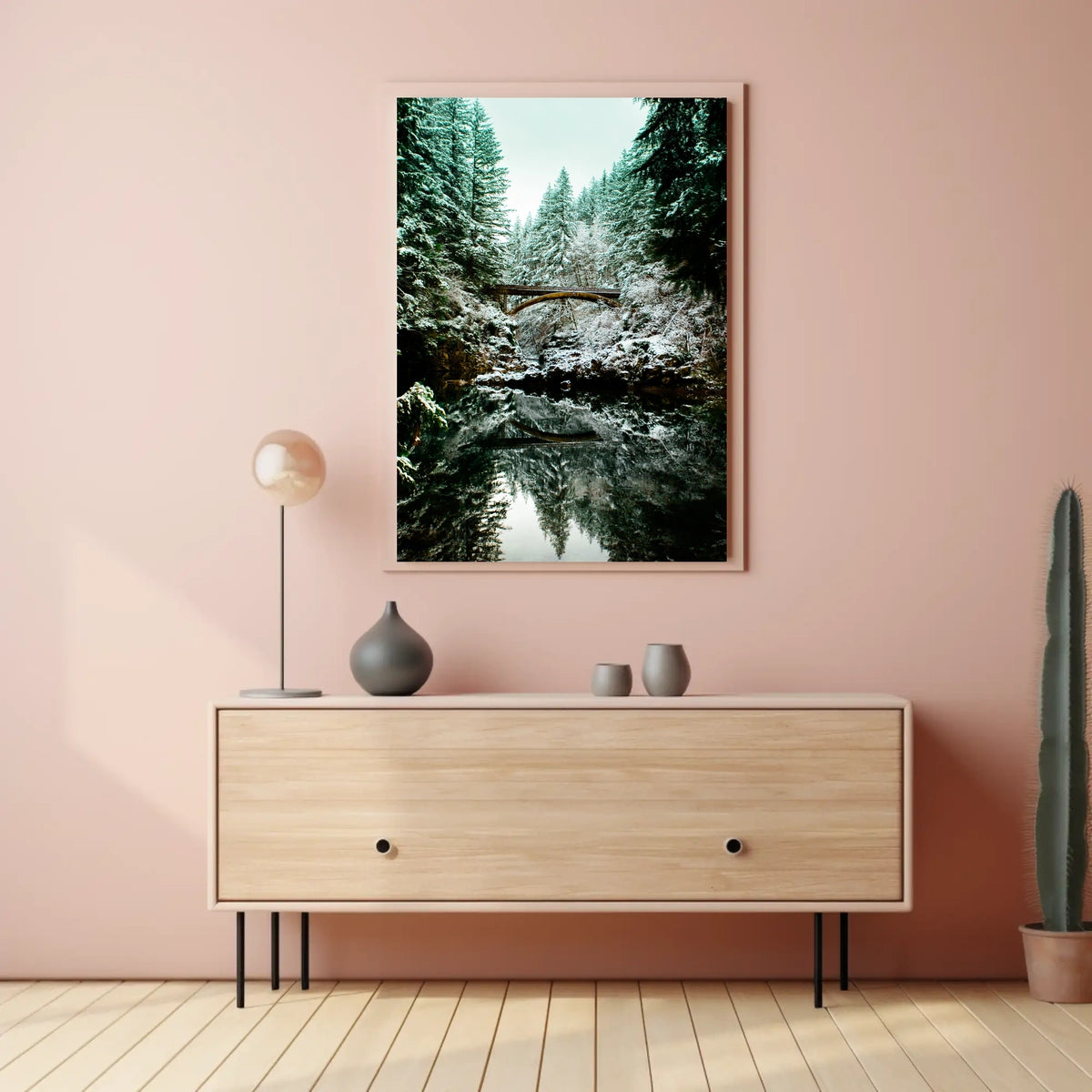 Serene Winter Landscape Scenic National Park Poster