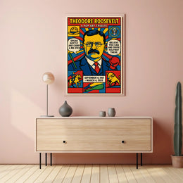 Theodore Roosevelt A Pop Art Tribute Poster PosterGoat