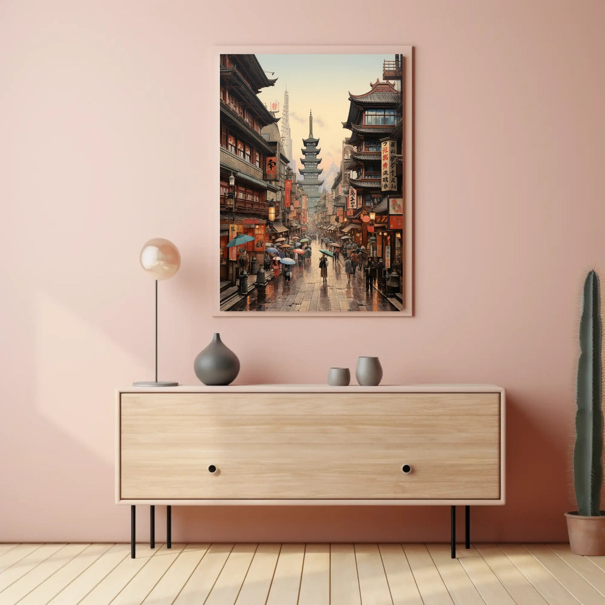 Cultural Harmony in Vibrant Urban Cityscape - Cultural or Heritage Poster