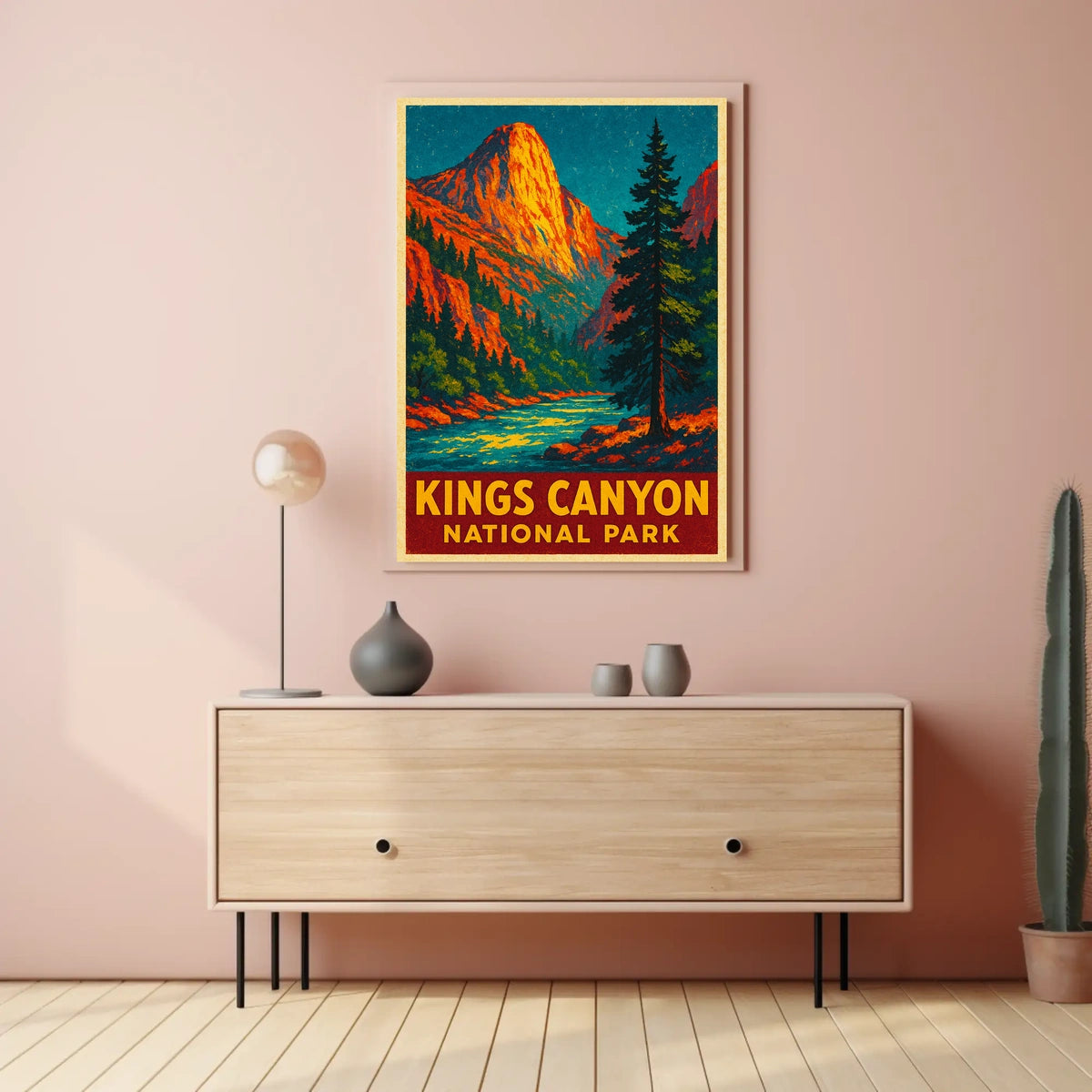 Kings Canyon Vintage Adventure Nature Lovers Poster