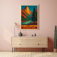 Kings Canyon Vintage Adventure Nature Lovers Poster