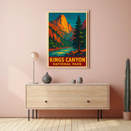 Kings Canyon Vintage Adventure Nature Lovers Poster