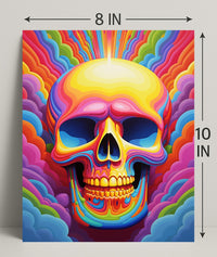 Vivid Skull Illusion Poster PosterGoat