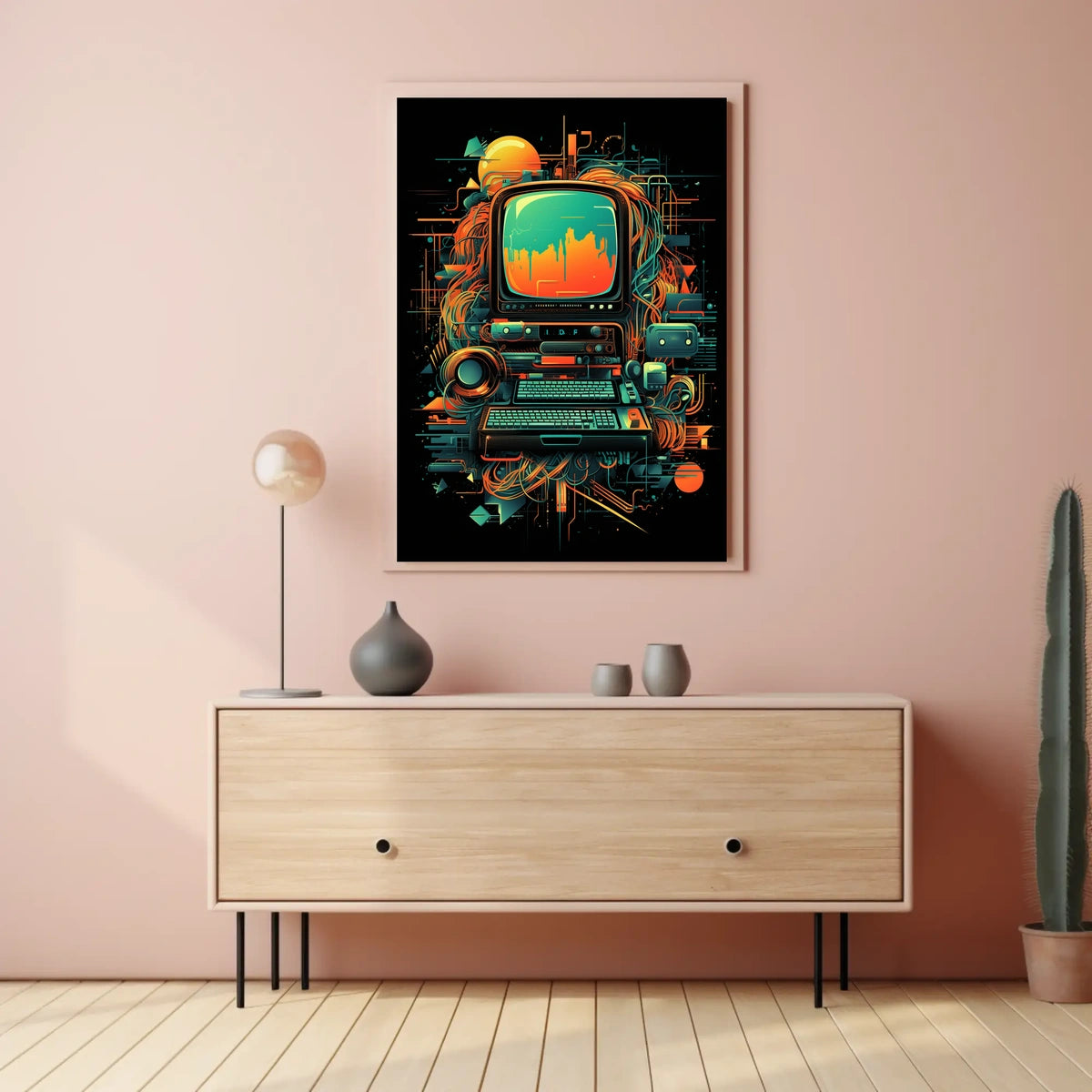 Retro Tech Fusion Poster