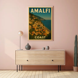 Amalfi Coast Poster Wall Art Travel Print 18x24 Decor