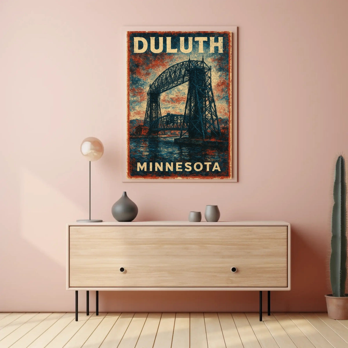 Duluth, Minnesota Iconic Bridge Poster