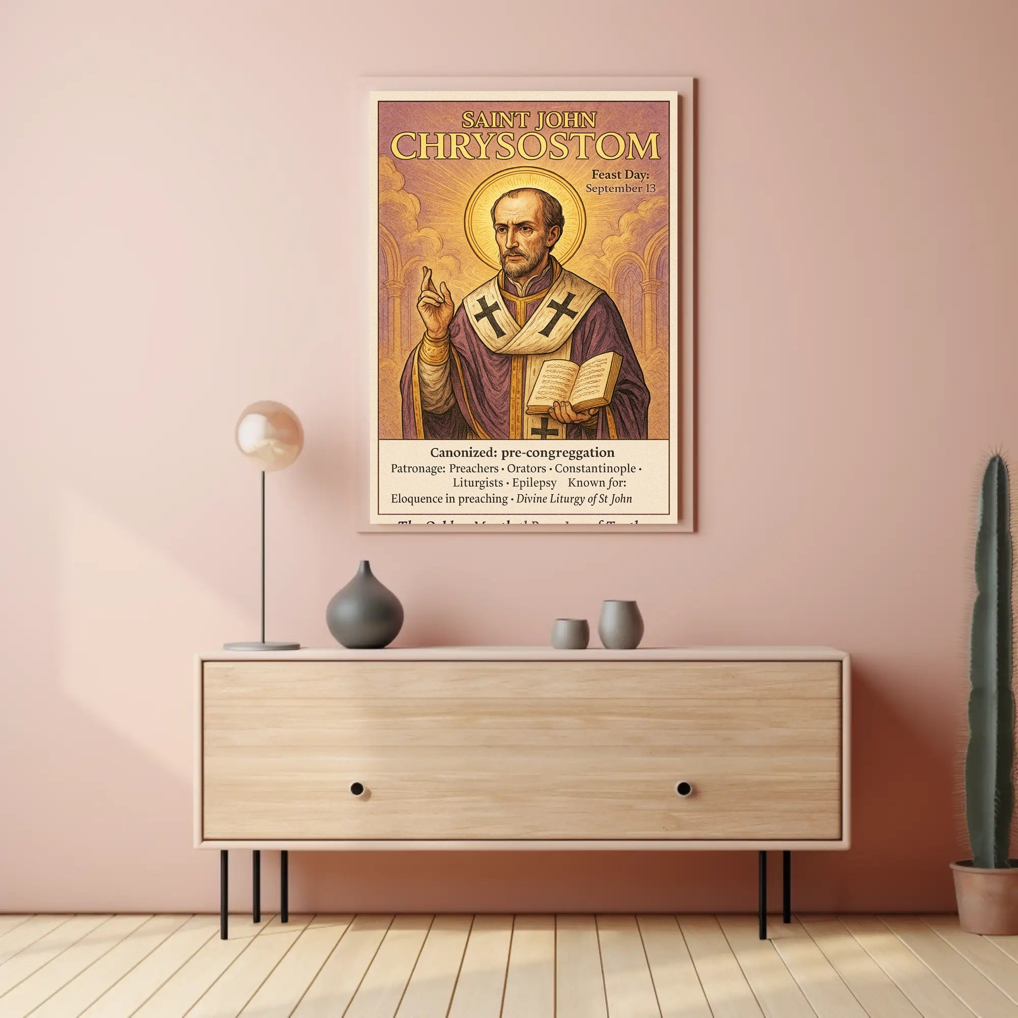 Saint John Chrysostom Poster PosterGoat