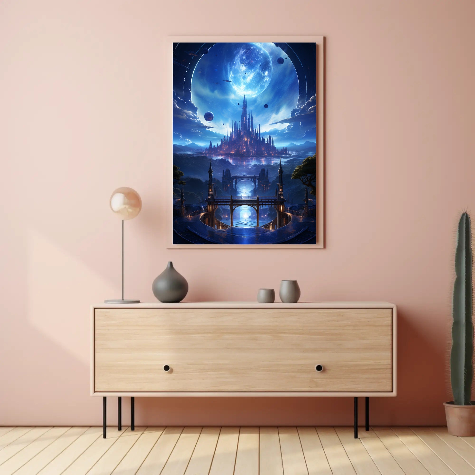 Celestial Cityscape Poster