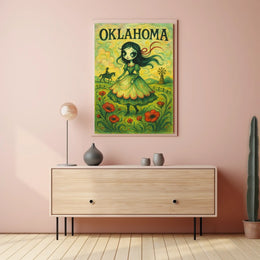 Oklahoma Enchantment Vintage Collectors Poster